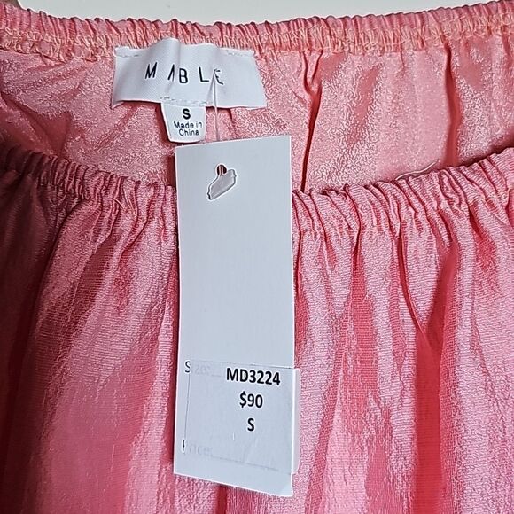 Mable Oaklynn Off the Shoulder Puffy Mini Dress Size Small - Picture 8 of 9